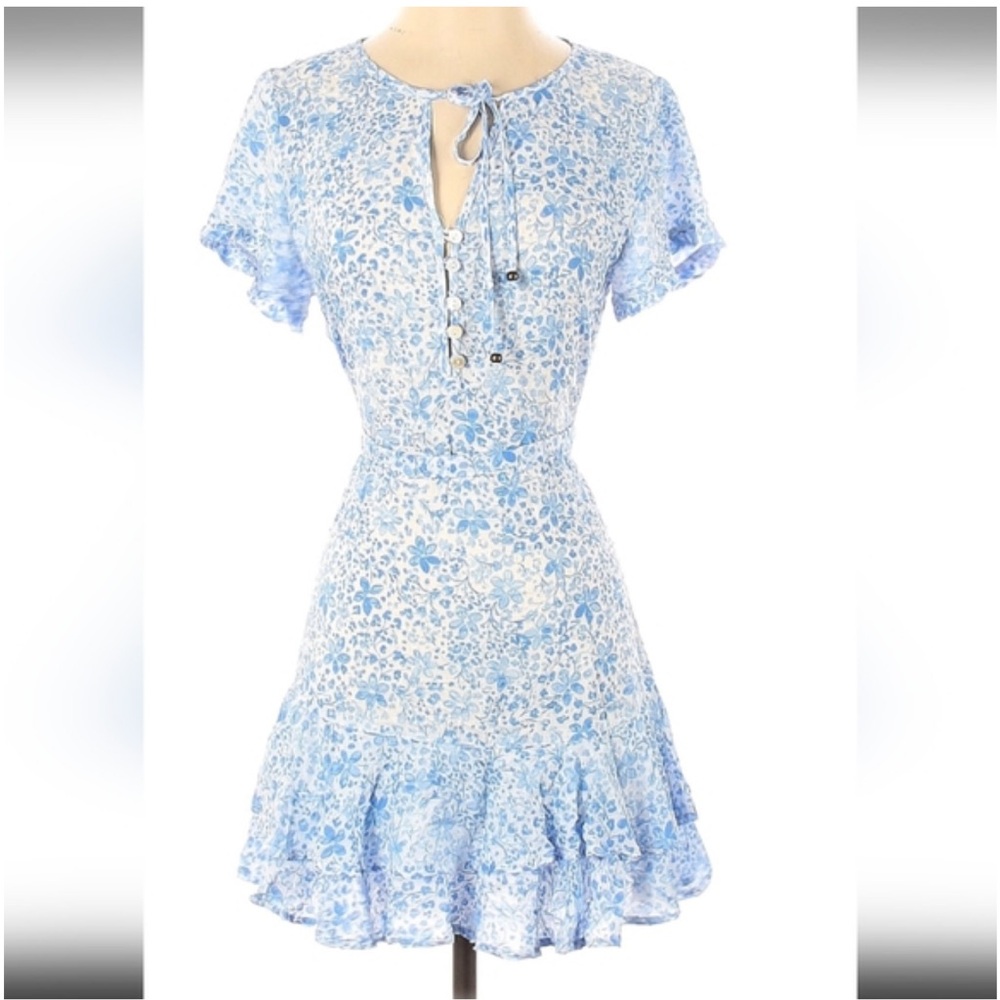 Skylar + Madison Blue and White Floral Dress